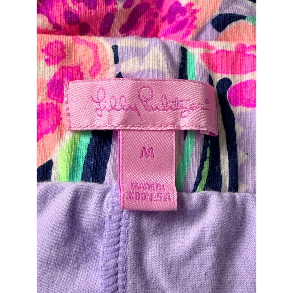 Lilly Pulitzer Madison Skort Womens M Purple Pink Floral Tropical Knit - Picture 6 of 10
